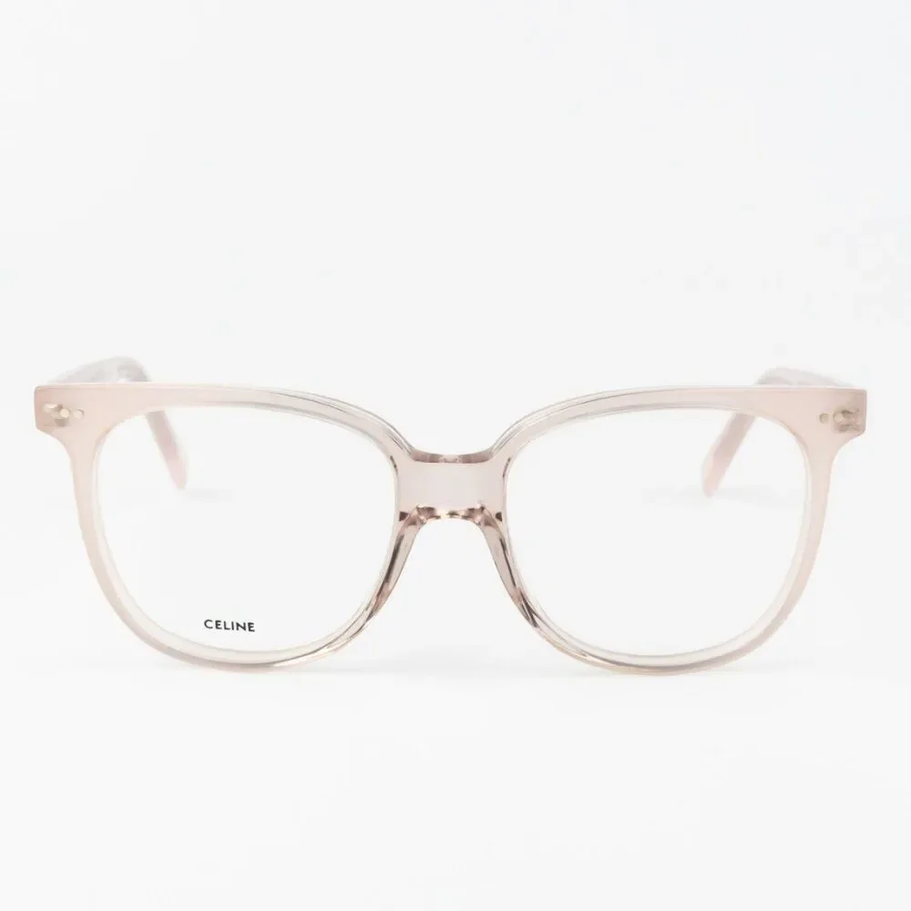 NEW Celine CL5010IN 072 THIN 2 DOTS Shiny Rose Pink Unisex Geometric Eyeglasses